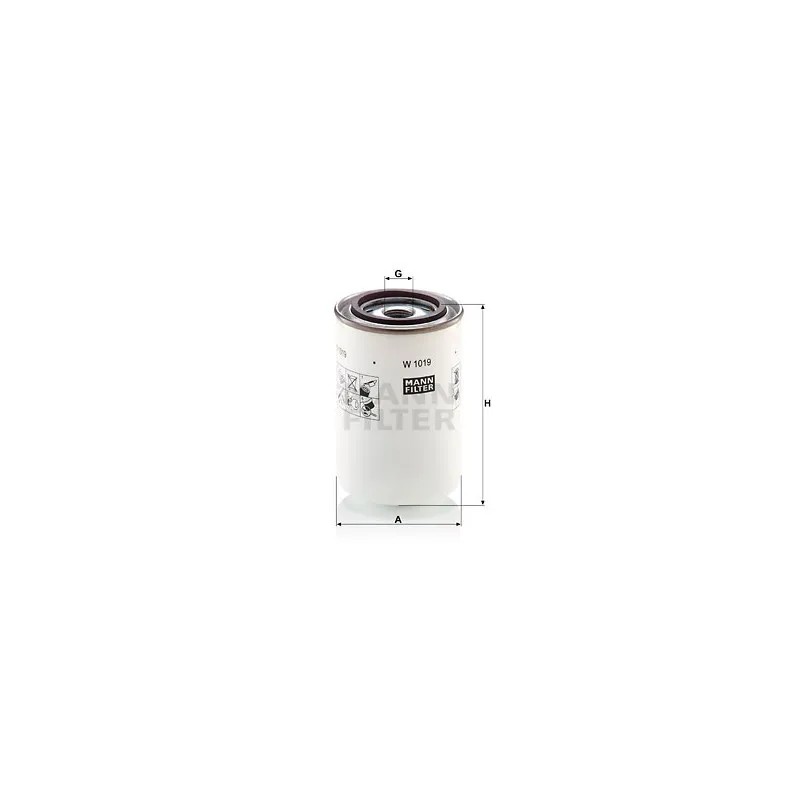 Filtre, système hydraulique de travail MANN-FILTER W 1019