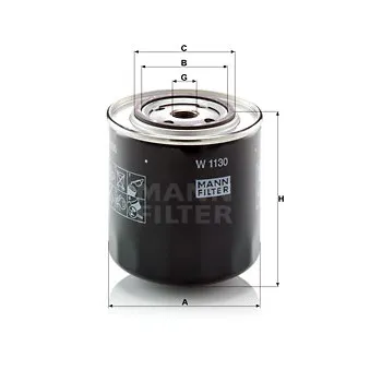 Filtre à huile MANN-FILTER W 1130