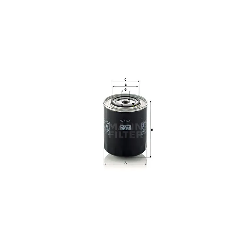 Filtre à huile MANN-FILTER W 1140
