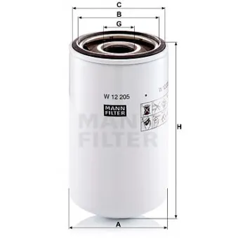 Filtre à huile MANN-FILTER W 12 205
