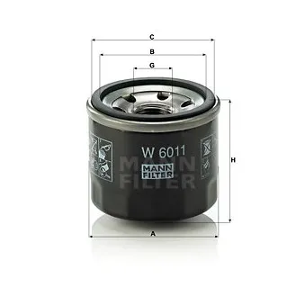 Filtre à huile MANN-FILTER W 6011