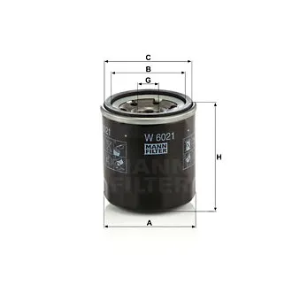 Filtre à huile MANN-FILTER W 6021
