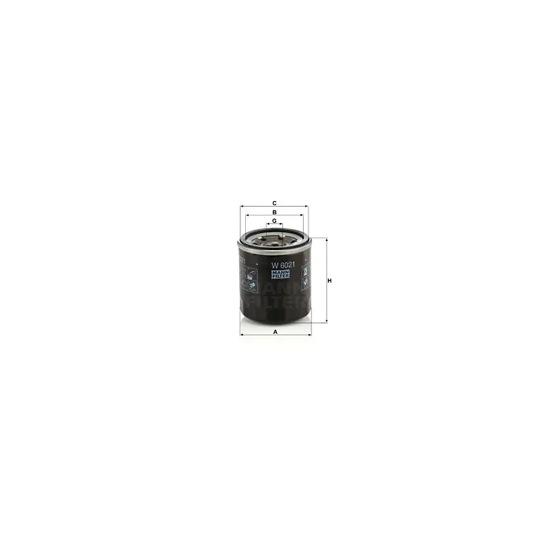 Filtre à huile MANN-FILTER W 6021