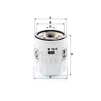 Filtre à huile MANN-FILTER W 7015
