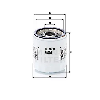 Filtre à huile MANN-FILTER W 7030