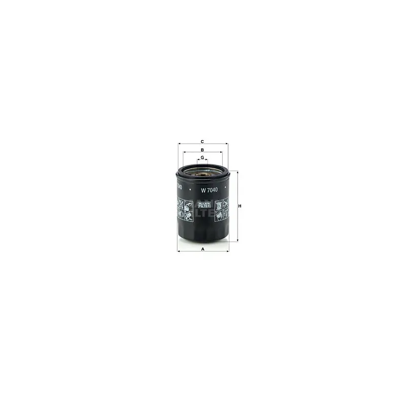 Filtre à huile MANN-FILTER W 7040