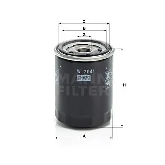 Filtre à huile MANN-FILTER W 7041