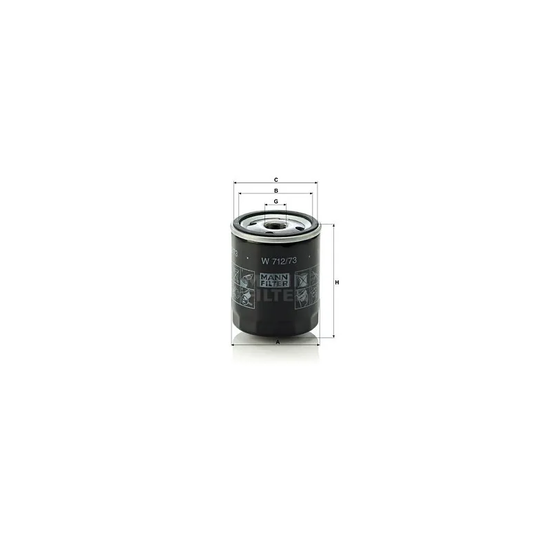 Filtre à huile MANN-FILTER W 712/73