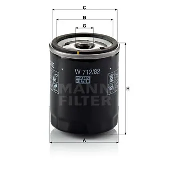 Filtre à huile MANN-FILTER W 712/82