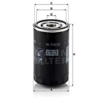 Filtre à huile MANN-FILTER W 719/30