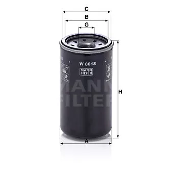 Filtre à huile MANN-FILTER W 8018