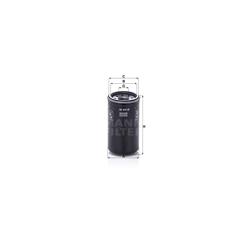 Filtre à huile MANN-FILTER W 8018