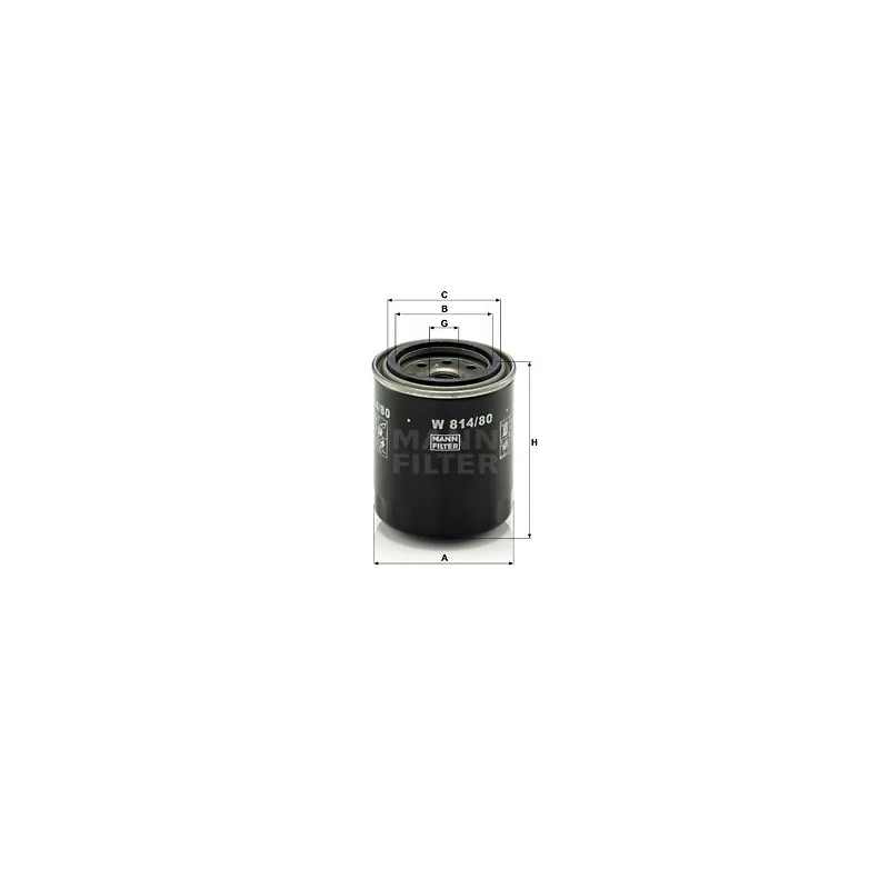 Filtre à huile MANN-FILTER W 814/80