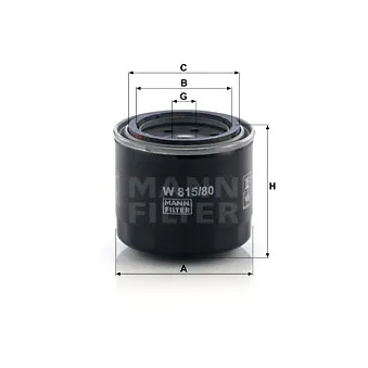 Filtre à huile MANN-FILTER W 815/80