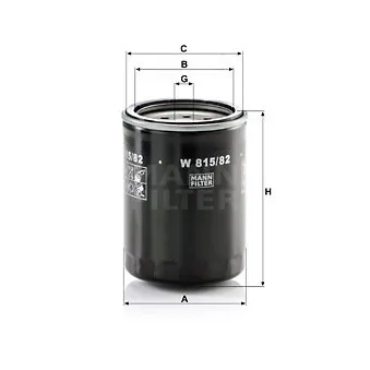 Filtre à huile MANN-FILTER W 815/82