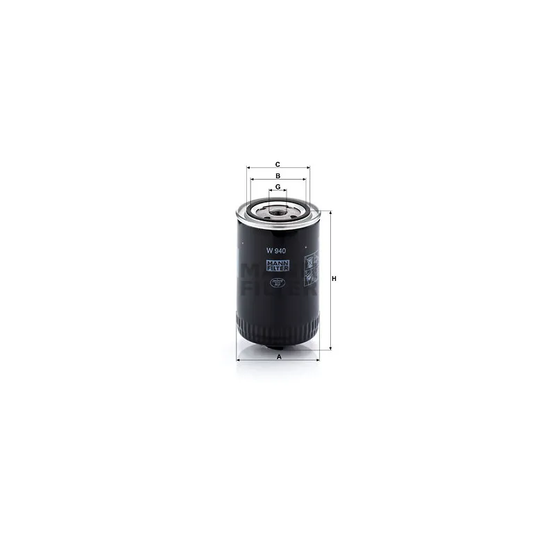 Filtre à huile MANN-FILTER W 940 (10)