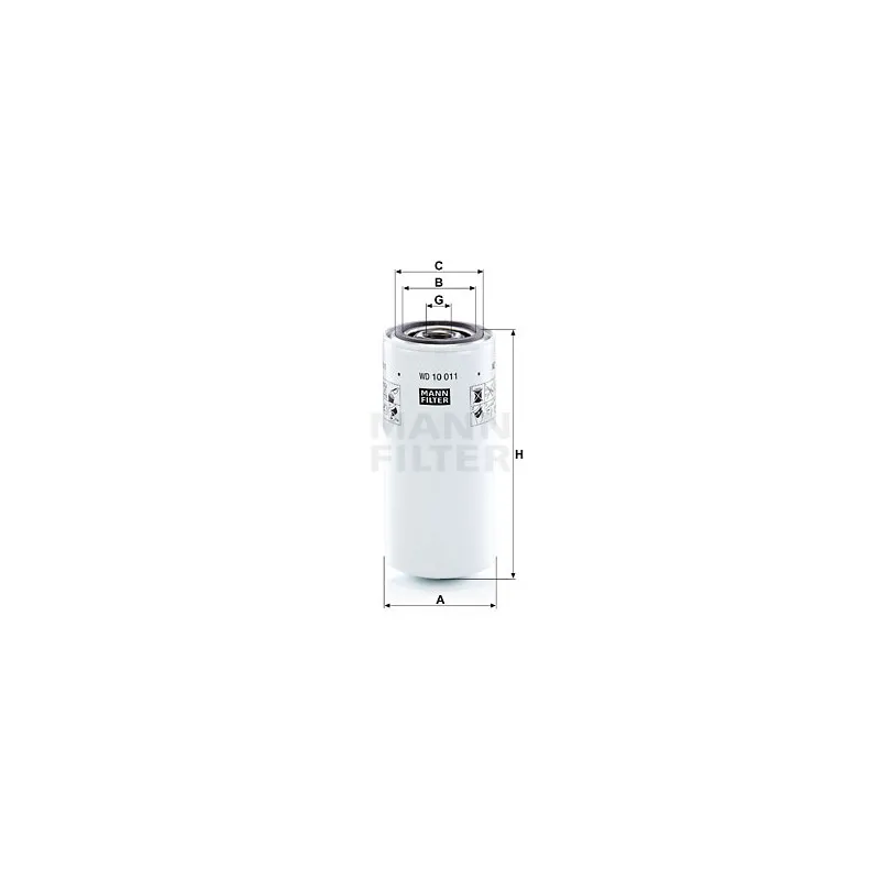 Filtre, système hydraulique de travail MANN-FILTER WD 10 011