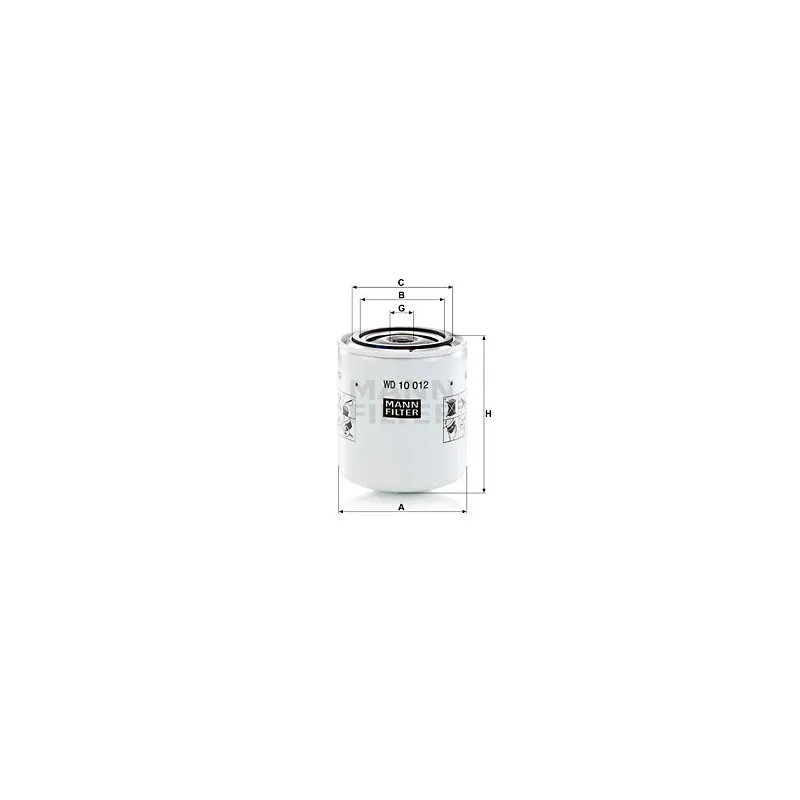 Filtre, système hydraulique de travail MANN-FILTER WD 10 012