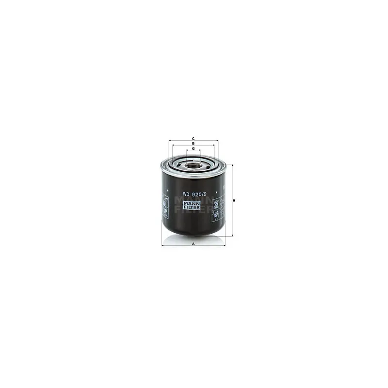 Filtre à huile MANN-FILTER WD 920/9