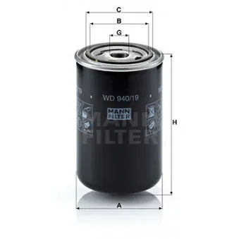 Filtre à huile MANN-FILTER WD 940/19