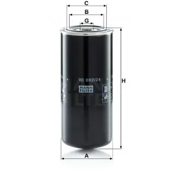 Filtre à huile MANN-FILTER WD 962/24