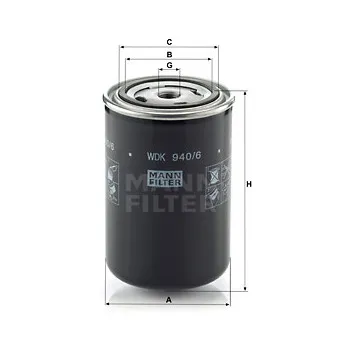 Filtre à carburant MANN-FILTER WDK 940/6