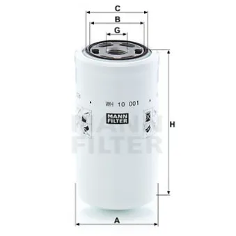 Filtre hydraulique, boîte automatique MANN-FILTER WH 10 001