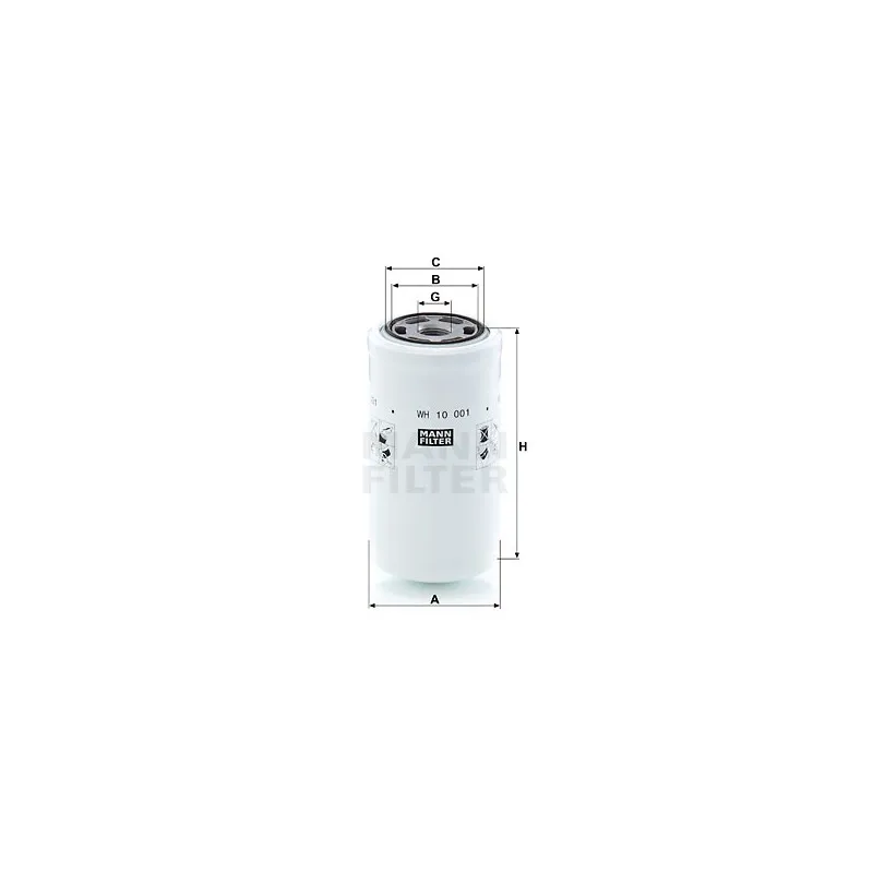 Filtre hydraulique, boîte automatique MANN-FILTER WH 10 001