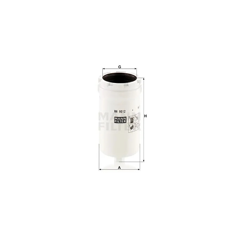 Filtre, système hydraulique de travail MANN-FILTER WH 9012