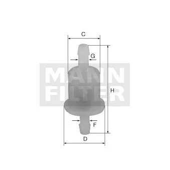 Filtre à carburant MANN-FILTER WK 21/2 (10)