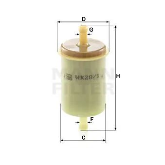 Filtre à carburant MANN-FILTER WK 28/1