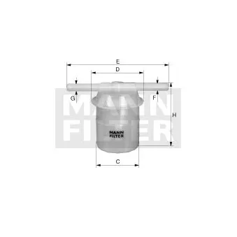Filtre à carburant MANN-FILTER WK 42/6