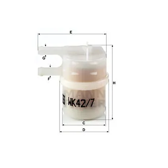 Filtre à carburant MANN-FILTER WK 42/7