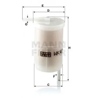 Filtre à carburant MANN-FILTER WK 47