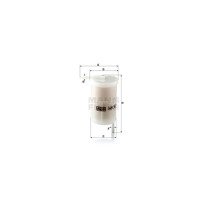 Filtre à carburant MANN-FILTER WK 47