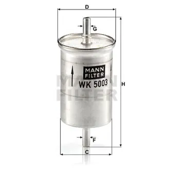 Filtre à carburant MANN-FILTER WK 5003