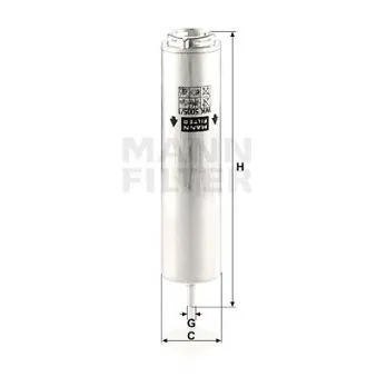 Filtre à carburant MANN-FILTER WK 5005/1 z