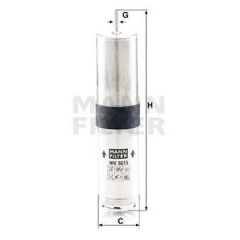 Filtre à carburant MANN-FILTER WK 5015 z