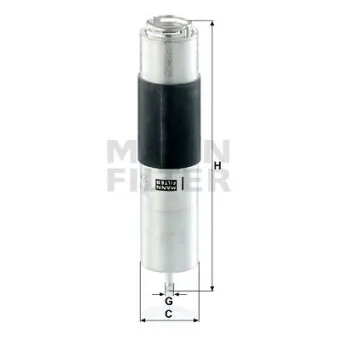 Filtre à carburant MANN-FILTER WK 5016 z