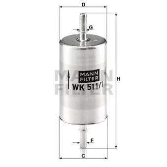 Filtre à carburant MANN-FILTER WK 511/1