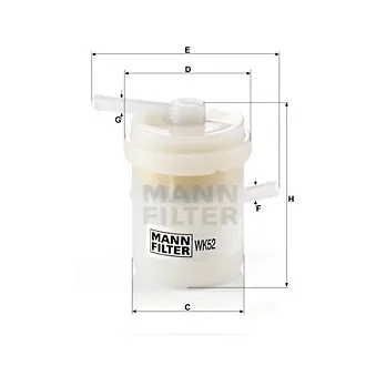 Filtre à carburant MANN-FILTER WK 52
