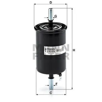 Filtre à carburant MANN-FILTER WK 55/2
