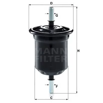 Filtre à carburant MANN-FILTER WK 6013