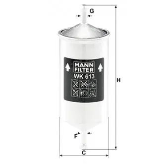 Filtre à carburant MANN-FILTER WK 613