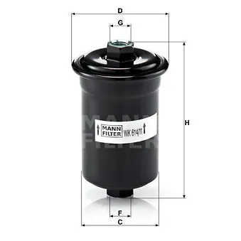 Filtre à carburant MANN-FILTER WK 614/11