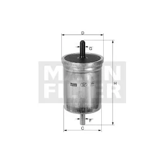 Filtre à carburant MANN-FILTER WK 614/19