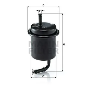 Filtre à carburant MANN-FILTER WK 614/47