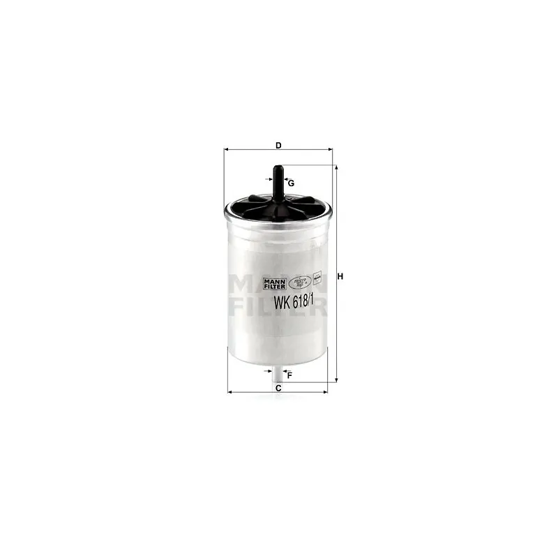 Filtre à carburant MANN-FILTER WK 618/1