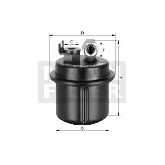 Filtre à carburant MANN-FILTER WK 67 x