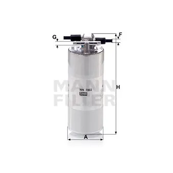 Filtre à carburant MANN-FILTER WK 7002